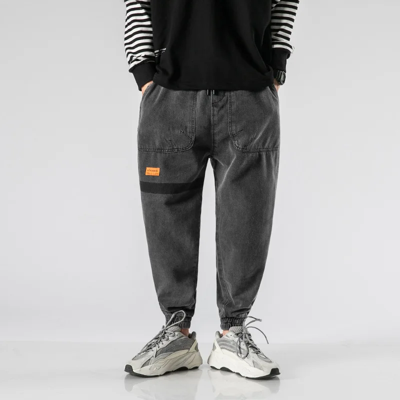 

2019 New Style Japanese-style Washing Retro Jeans Men's Autumn And Winter Casual Long Pants Men's Loose-Fit Beam Leg Harem Pants