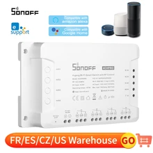 SONOFF 4CH R3/PRO R3 433MHz WiFI Switch Inching/Self-Locking/Interlock WiFi Smart Switch Work with Amazon Alexa Google Home