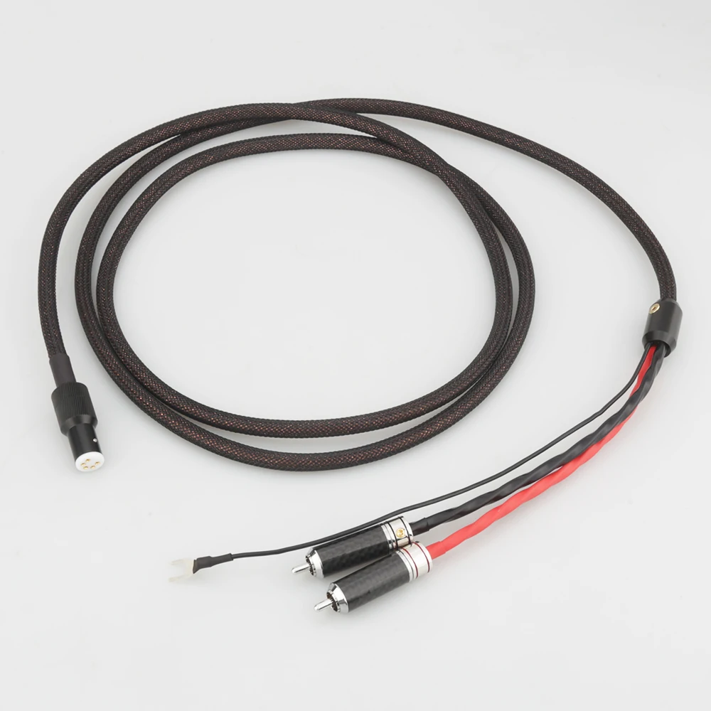 

Audiocrast 100% Pure Silver Tonearm Cable Din to 2RCA Interconnect Shielding Tone Arm Phono Cable