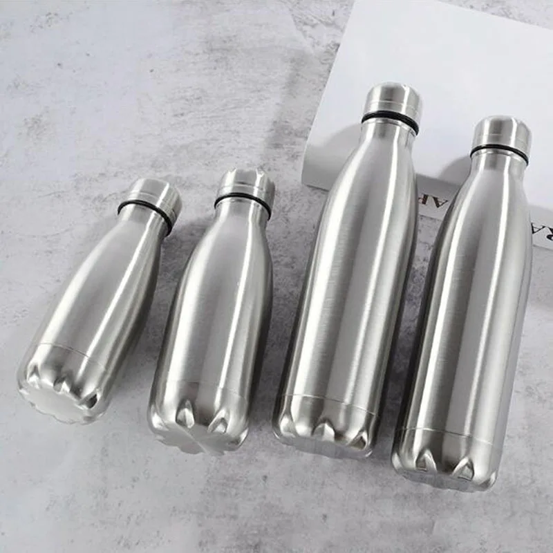 350/500/750 Single-Wall Insulated Vacuum Flask Stainless Steel Water Bottle Thermos For Sport Bottles | Дом и сад