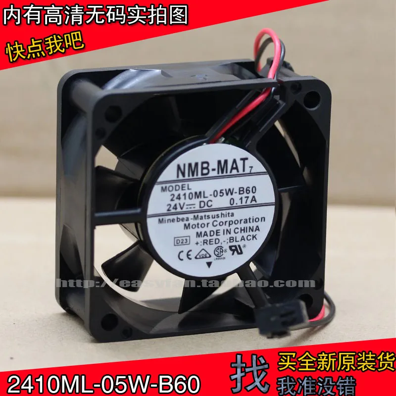 NMB 2410ML-05W-B60 6025 24 В 0.17A 6 см ABB инверторный охлаждающий вентилятор 60x60x25 мм кулер |