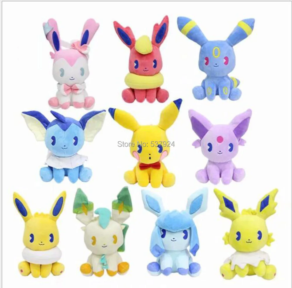 Новая 10 видов стилей Saiko Soda Pika Sylveon Umbreon Flareon vaporion Jolteon Eevee Espeon Leafeon Glaceon 8 &quot20 см