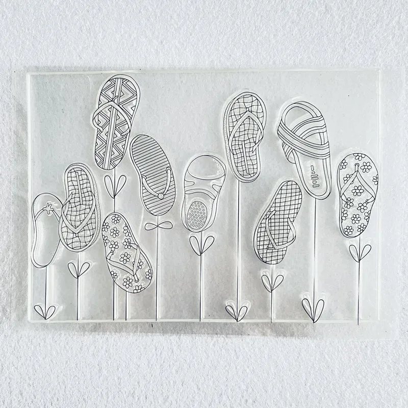 shoes slippers Clear Stamp Transparent Silicone Stamp Seal Sheet For Scrapbooking Photo Album Decoration