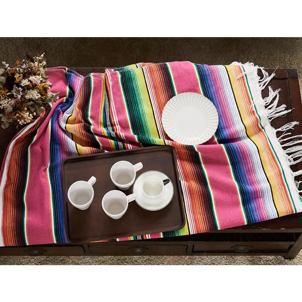 HobbyLane Мексиканская индийские Стиль ручной радуга Цвет настенный гобелен пляжный, пикник Одеяло диванную подушку простыни скатерти