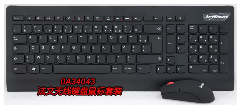 French etymons Lenovo 2,4 ГГц Беспроводная Thinkpad Combos KBRF3971 итальянская испанская Арабская французская Иврит Клавиатура+ Лазерные мыши 1600 dpi Мышь 0A34032 - Цвет: French etymons
