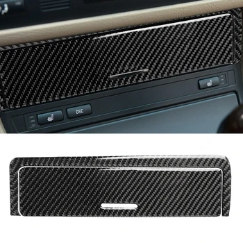 

2pcs Carbon Fiber Car Central Cover Trim Cover Trim Sticker Stylish For BMW 3-Series E46 1998-2005 Car Interior Sticker