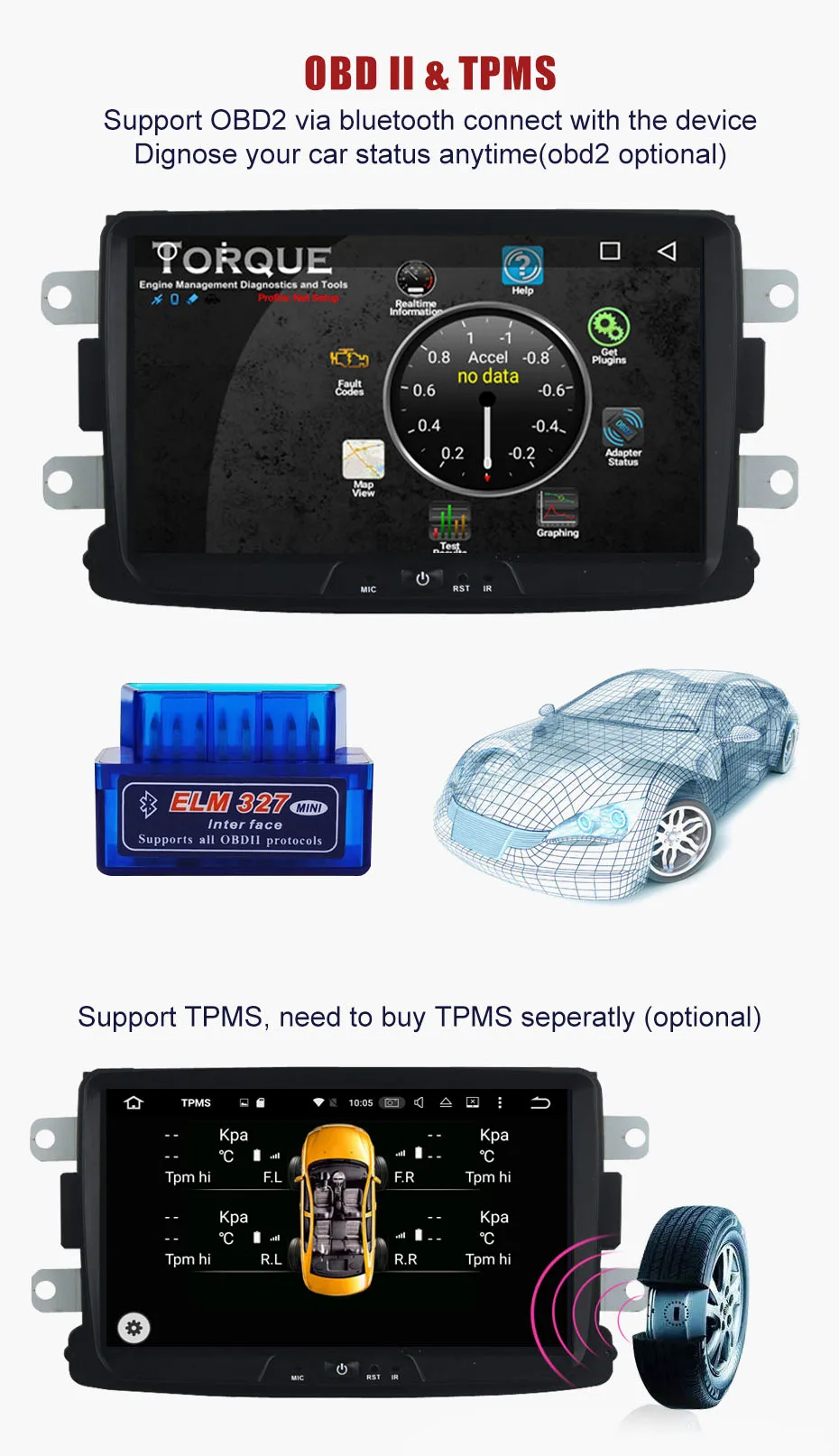 Cheap KANOR Car GPS Android 9.0 Auto Radio For Renault Duster Logan Sandero Dacia With Navigation Multimedia Stereo Bluetooth WIFI 9