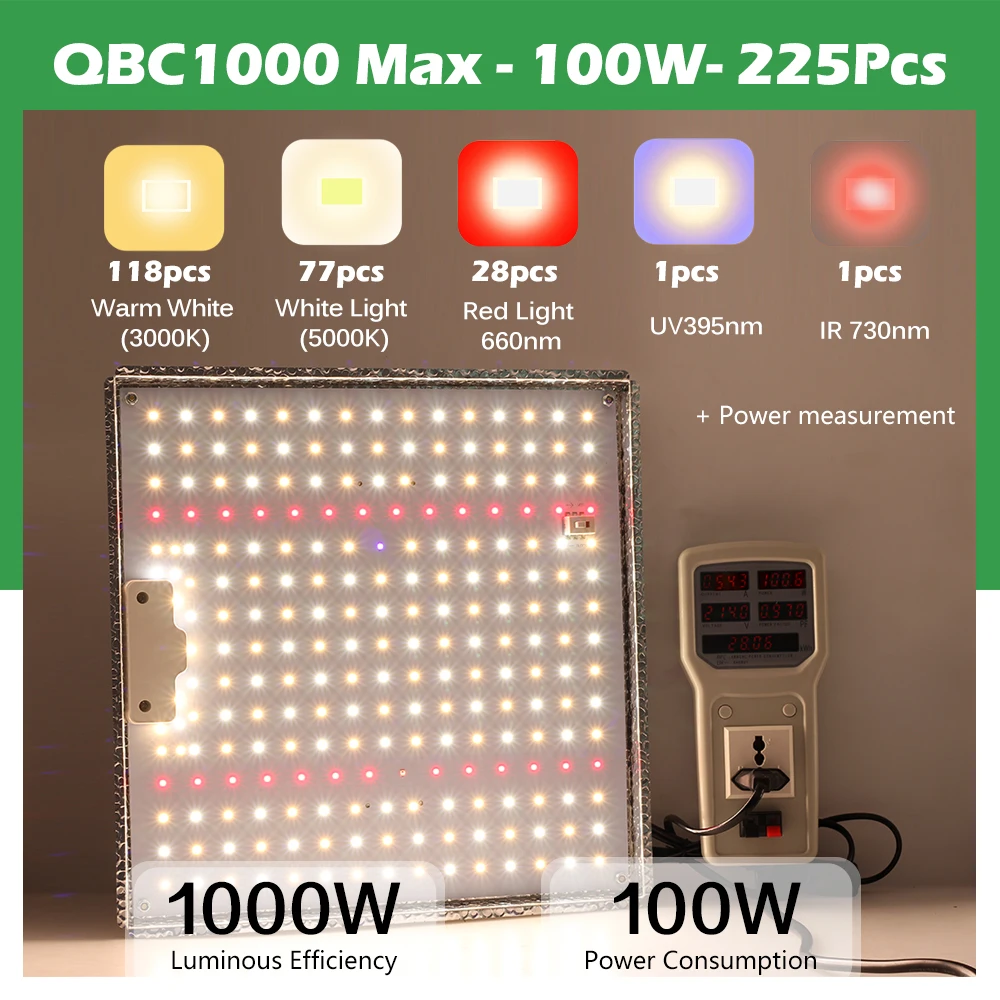 Samsung LM281B Quantum LED Grow Light 1000W Full Spectrum Phyto Lamp for Indoor Plants Flowers Greenhouse Seedlings Growth Light