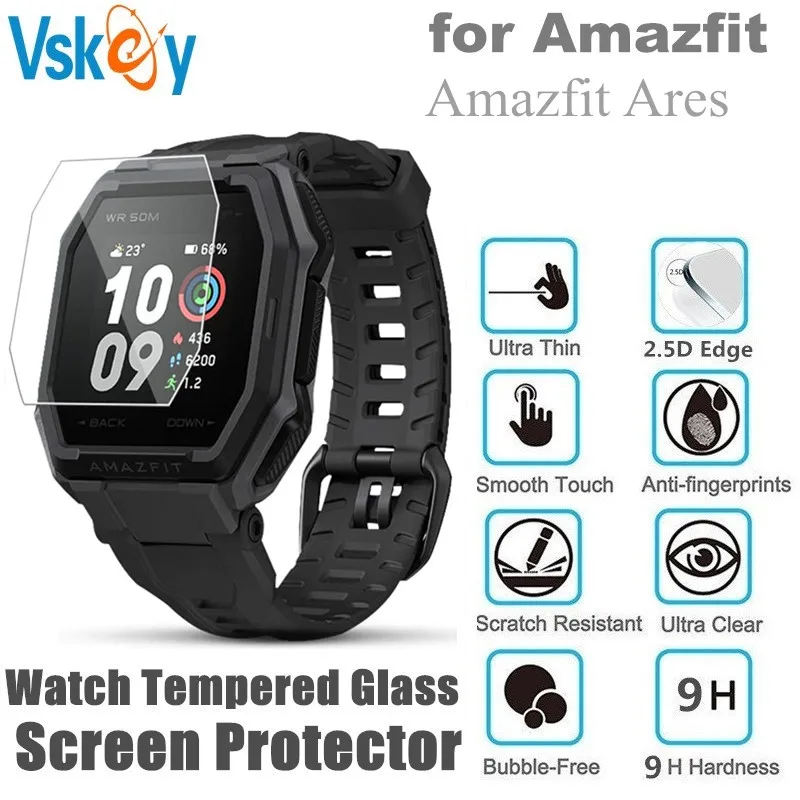 

100PCS Smart Watch Screen Protector for Amazfit Ares Round Tempered Glass Anti-Scratch Protective Film