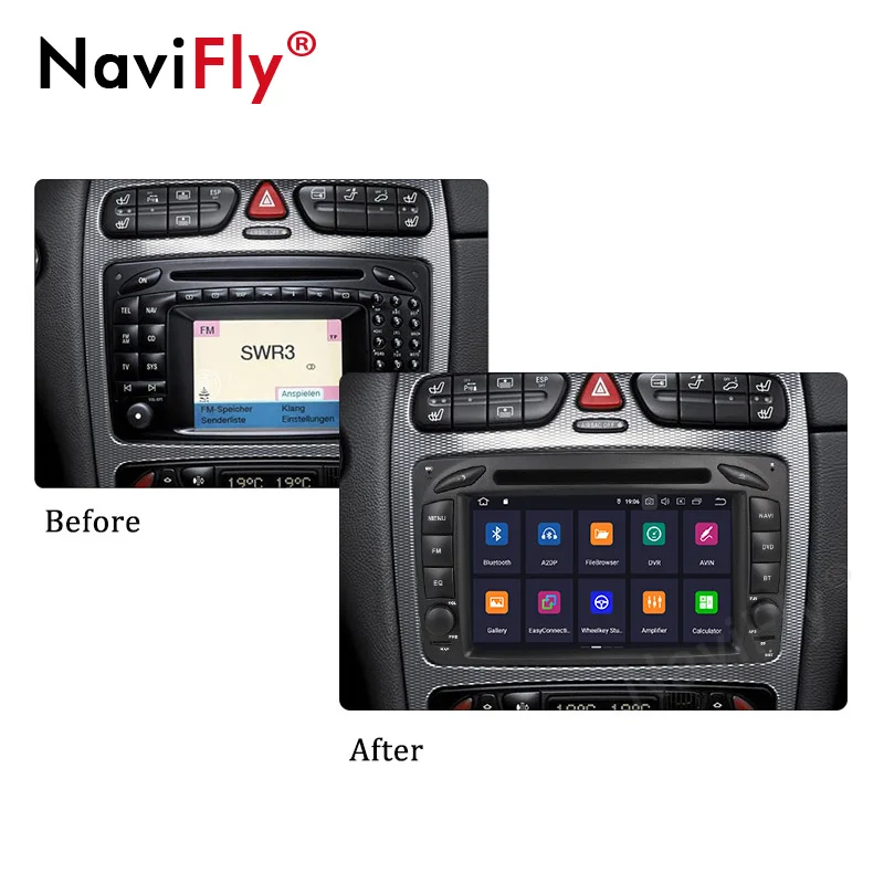Perfect IPS DSP Android 9.0 Car dvd GPS Navigation For Mercedes Benz W209 W208 W203 W210 W463 Vito Viano W163 dvd player free Canbus RDS 1