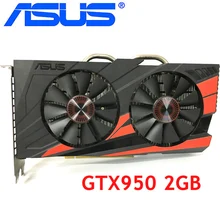ASUS, оригинальная видеокарта GTX950, 2 Гб, 128 бит, GDDR5, видеокарты для nVIDIA, VGA, карты Geforce GTX 950, используемая игра 1050, 750 TI