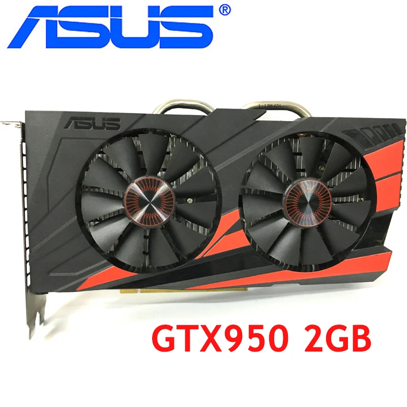 Видеокарта ASUS оригинал GTX950 2 ГБ 128 бит GDDR5 графические платы для nVIDIA видеоадаптеры
