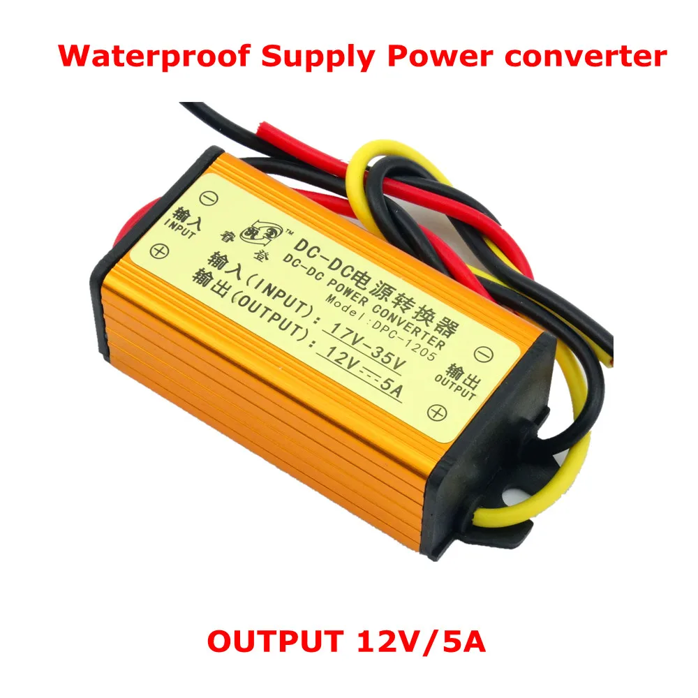 RD 5 V/12 v 5A 4 провода DC-DC понижающий Автомобильный/Автомобильный светодиодный привод питания понижающий преобразователь напряжения Регулятор водонепроницаемый