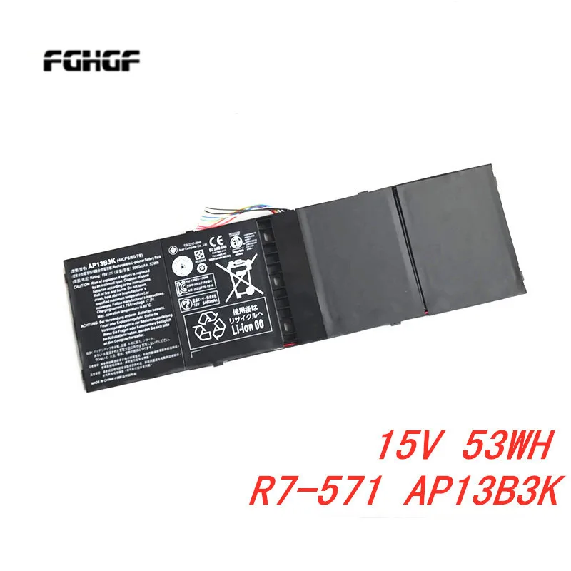 

Laptop Battery AP13B3K for Acer Aspire V5 R7 V5-572G V5-573G V5-472G V5-473G V5-552G M5-583P V5-572P R7-571 AP13B8K