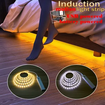

USB 5V Motion Sensor Led Strip Lamp PIR Under Cabinet Lights Waterproof Wardrobe Led Light Closet Kitchen Led Lamp Tape 2835SMD