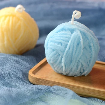 

Scented Candles Mold 3D Handmade Knitting Wool Ball Silicone Mould Room Decorative Tools