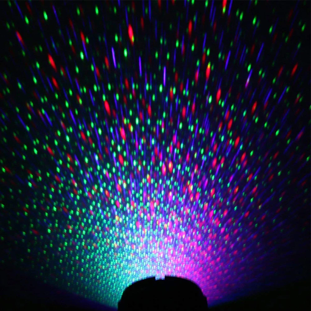 RGB лазерные рождественские огни движущиеся звезды красный зеленый синий
