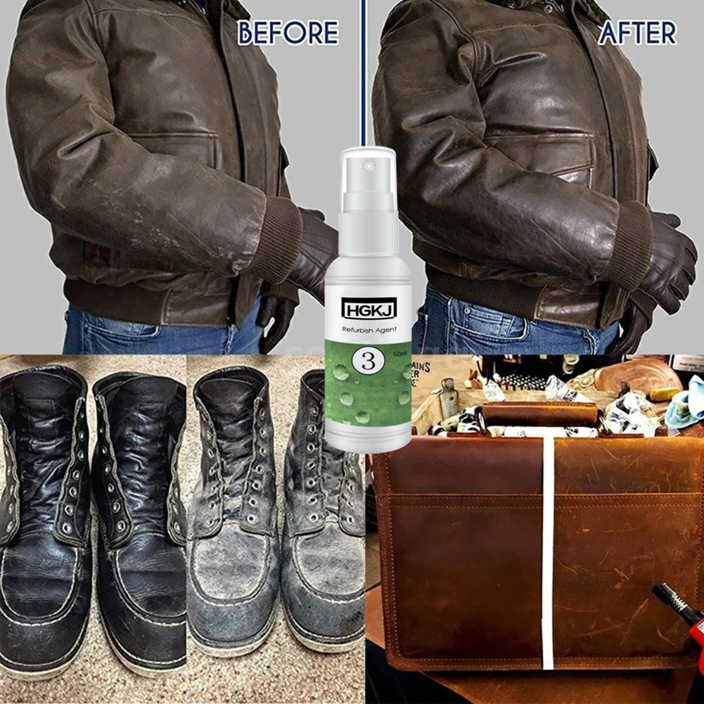 

HGKJ-3 20ml/50ml Car Interior Leather Seats Plastic Maintenance Clean Detergent Refurbisher refresher cleaner Leather Care Shoe