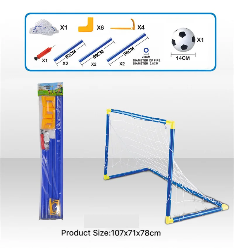Детская Футбол дверная рама сетка рама детский сад ребенка Крытый уличное спортивное снаряжение игрушки оптом