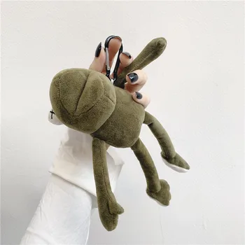 

Cute Frog Plush Doll For Apple Airpods 2 1 Cover Funny Cartoon Earphone Case Charging Box Silicone Cases For Airpod Fuzzy Funda