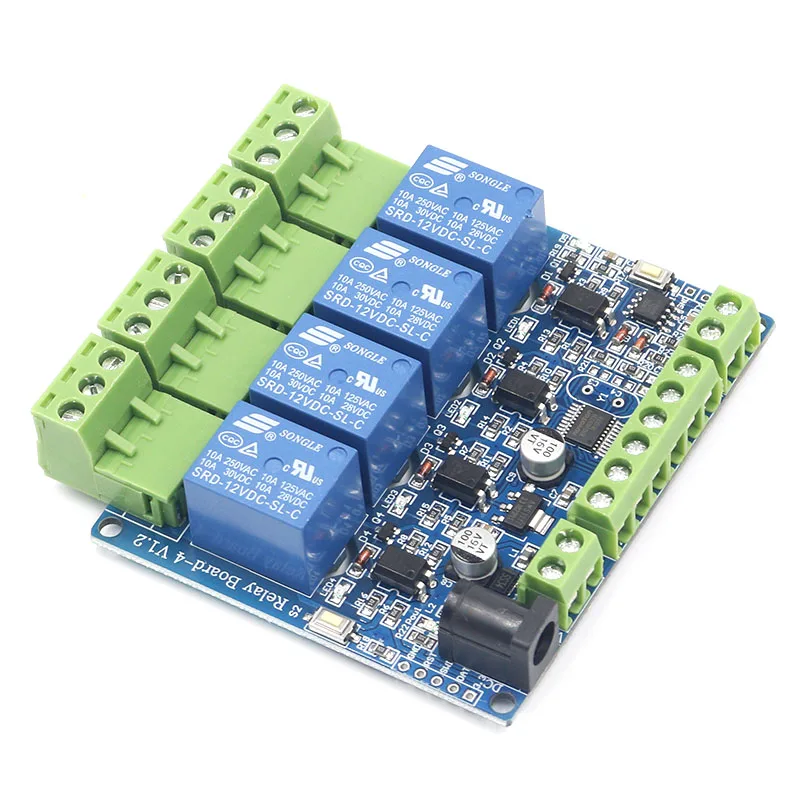 4 сторонний релейный модуль Modbus RTU система сделай сам STM8S103 входа на дороге связь