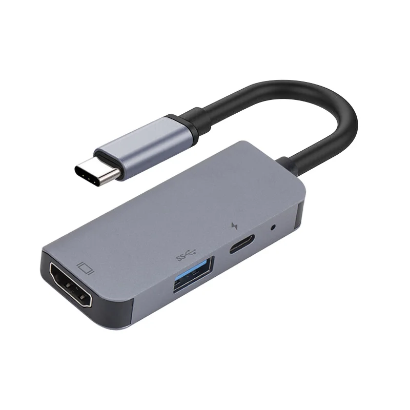 8 в 1 Алюминиевый сплав USB-C концентратор к HDMI+ USB 3,0+ PD зарядный кабель RJ45 Ethernet Micro SDTF OTG адаптер 3 в 1 5 в 1 6 в 1