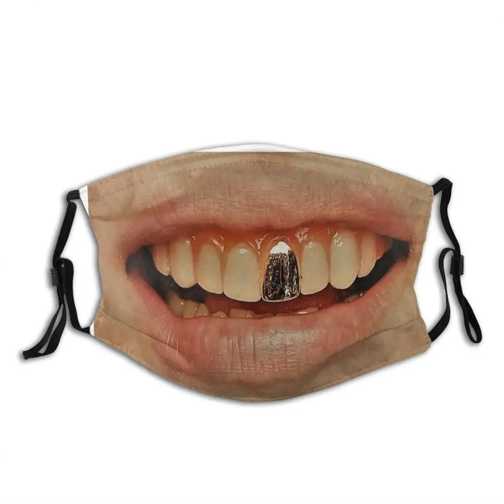 

Golden Teeth Mask Funny Cool Cloth Mask Patterns Quarantine Dentist Animals Funny Anime Cute Trendy Superhero Music Movies Cool