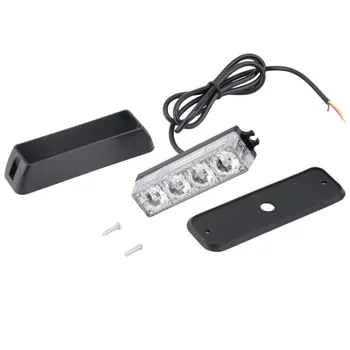 

High Quality 4 LED Beacon Light Hazard Strobe Warning Flashing Mode 16W Universal fit for SUV Emergency Strobe Flash Light Yello