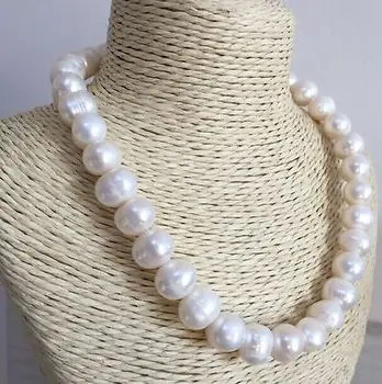 

single strand 9-10mm baroque south sea white pearl necklace 18inch