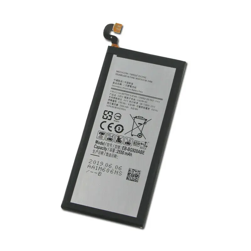 Заменить Батарея EB-BG920ABE для Samsung Galaxy S6 G9200 G920f G920 G920A 2550 мА-ч