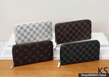 

Luxury Men Women Wallets Fashion Long Leather Top Quality Card Holder Classic Female Purse Brand Wallet L18 Louis Vuitton LV-