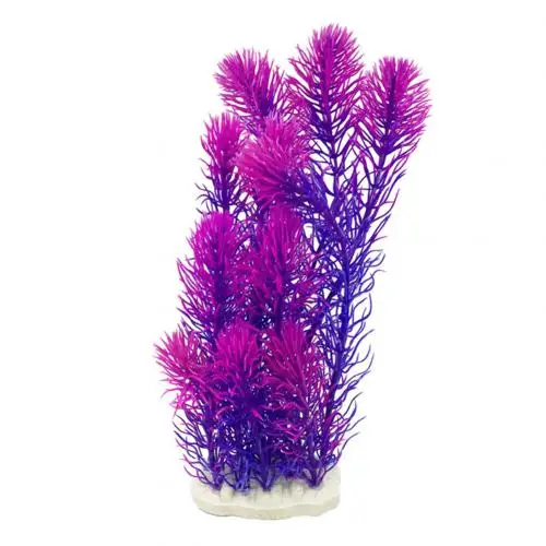 25cm Purple Аквариумный искусственный подводный конский хвост растение водная трава ландшафтное украшение - Color: 25cm Purple