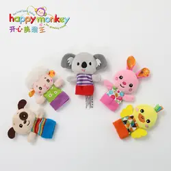 HAPPY Monkey Finger Puppets детские игрушки 0-1-Year Baby Finger Doll