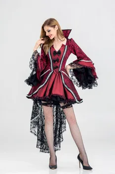 

Dresses Women Vampires Clothes European Aristocratic Court Costumes Masquerade Halloween Cosplay Women Clothing