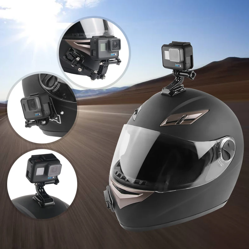 Полное лицо шлем подбородок держатель для GoPro Hero 8 7 6 5 SJCAM мотоциклетный шлем подбородок Стенд камеры аксессуары для Go Pro 5