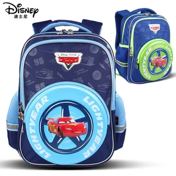 

Disney Car Schoolbag Primary School Students 1-3 Grade One Two 6-12 Years Old Boy Boys Children Backpack