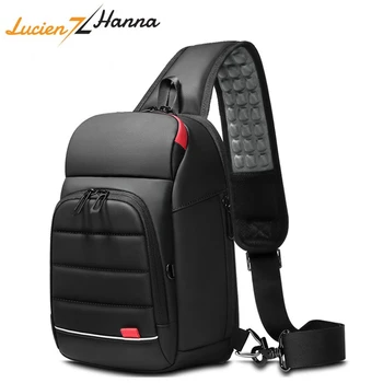 

Multifunction Shoulder Bag Men Sling Bag Short Trip Crossbody Bags USB Charging Design Travel Chest Bag Waterproof Messenger Bag