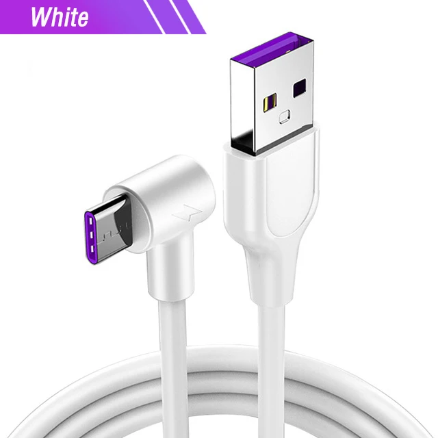 KSTUCNE 5A usb type C кабель для huawei mate 30 20 P30 P20 Pro Supercharge Xiaomi samsung S10 S9 USBC type-c кабель USB-C зарядное устройство - Цвет: Белый