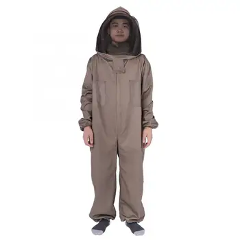 

Cotton Protective Beekeeping Suit Cotton Zippered Protective Beekeeping Suit with Hooded Veil Beekeeper Clothing