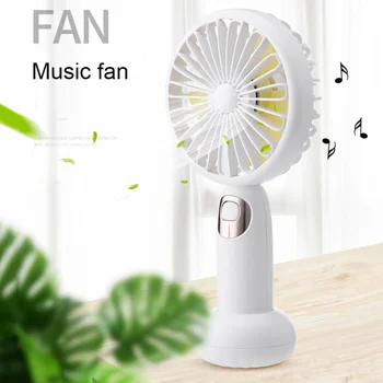 

800MA USB Charging Bluetooth Speaker Small Fan Mini Handheld Desktop Cartoon Rechargeable Battery Small Fan For Home Office