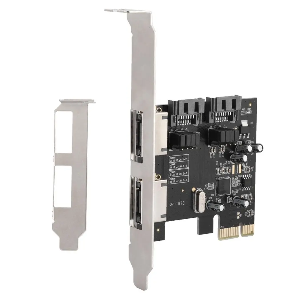 Настольный PCI-E для SATA3 PCI E SATA3.0 6 ГБ/сек. SSD Asmedia чип карты расширения ASM1061 с драйверами CD PCI-Express