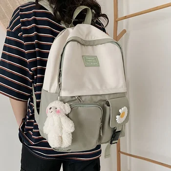 

Japanese Harajuku Student Backpack Teenage Junior High School Bag Nylon Book Storage Doubler Shoulder Backpack Dropship