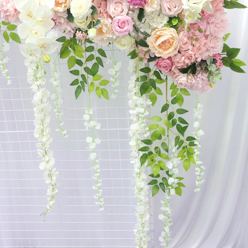 JAROWN Artificial Fake Flowers Rose Hydrangea Flower Row Wedding Arch Decoration Home Party Background Decor Flores Artificiales (13)