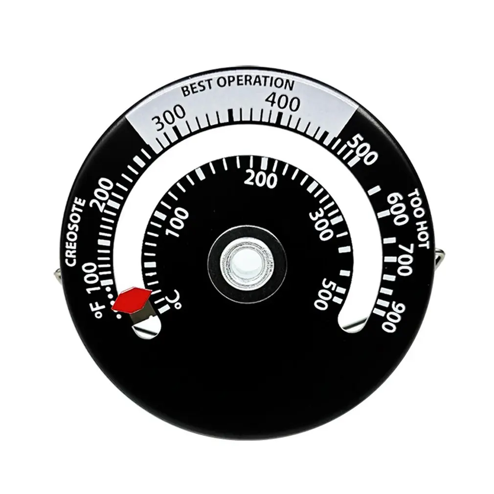 

Magnetic Wooden Stove Thermometer Fireplace Stove Fan Meter Thermometer with Sensitivity Probe Household Oven Barbecue Tools