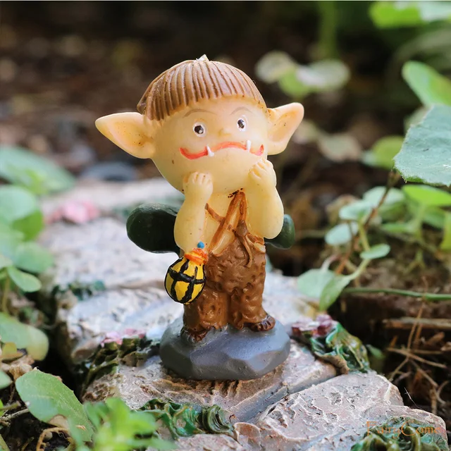 Lot de 5 mini elfes miniatures de jardin en résine, petit lutin nickel é, figurine  gnome - AliExpress