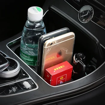 

Car interior cup holder frame panel mobile phone storage box cup For Mercedes Benz AMG C class W205/GLC X253 Car Accessories