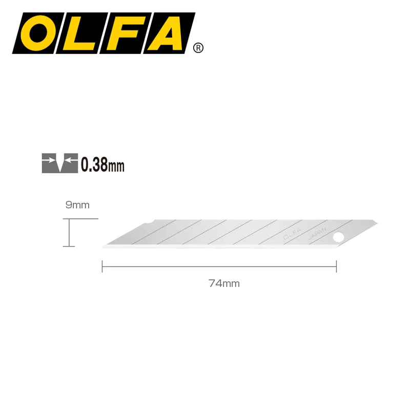 DKB-10(10pcs) OLFA SAC-1(141B) тонкое мастерство ножницы графические искусства нержавеющая сталь резак нож 30 градусов(замена лезвия SAB-10/DKB-10 - Цвет: DKB-10(10pcs)