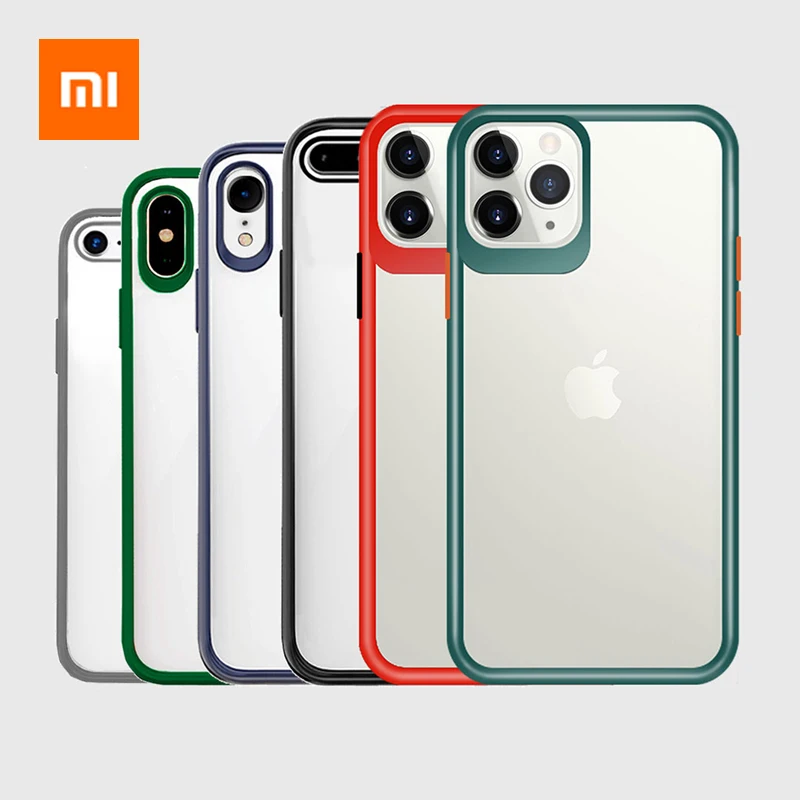 Чехол для телефона Xiaomi, прозрачная задняя крышка, чехол для защиты объектива для iPhone 11/11 Pro/11 Pro Max/XS/X/XR/7 P/8 P/7/8