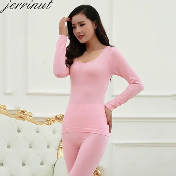 

Jerrinut Women's Thermal Underwear Long Johns Thermal Clothing Warm Pajamas Long Sleeve Shirt Lingerie Second Skin Termal