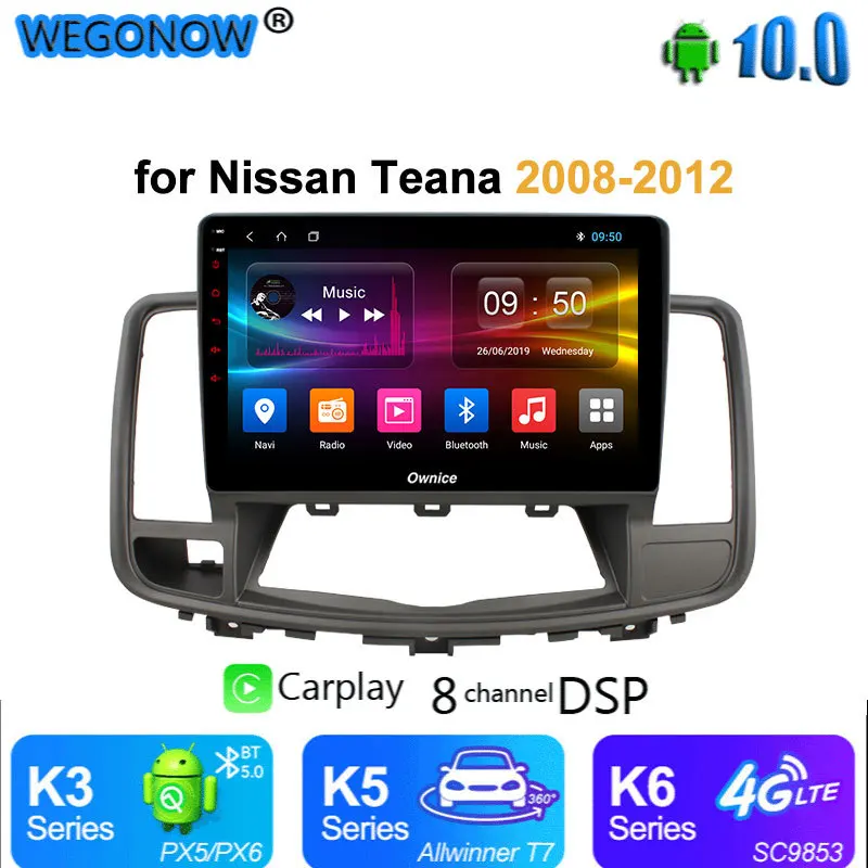 Автомагнитола Ownice 2DIN 10 1 дюйма 8 ядер 360 Android DSP 4G LTE SPDIF для Nissan Teana 2008